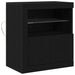Bufet LED Negru 60,5 x 37 x 67 cm Lemn compozit - WALTI WALTI