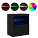 Bufet LED Negru 60,5 x 37 x 67 cm Lemn compozit - WALTI WALTI