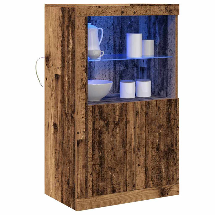 Bufet LED Lemn vechi 60,5 x 37 x 100 cm Lemn compozit - WALTI WALTI
