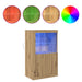 Bufet LED Stejar Artizanal 60,5 x 37 x 100 cm Lemn compozit - WALTI WALTI
