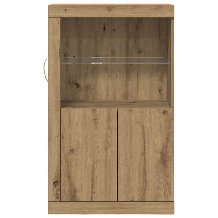 Bufet LED Stejar Artizanal 60,5 x 37 x 100 cm Lemn compozit - WALTI WALTI
