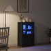 Bufet LED Stejar Negru 60,5 x 37 x 100 cm Lemn compozit - WALTI WALTI