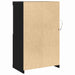 Bufet LED Stejar Negru 60,5 x 37 x 100 cm Lemn compozit - WALTI WALTI