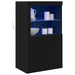 Bufet LED Stejar Negru 60,5 x 37 x 100 cm Lemn compozit - WALTI WALTI