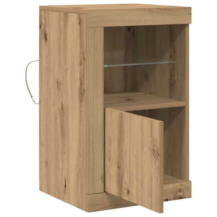 Bufet LED Stejar Artizanal 41 x 37 x 67 cm Lemn compozit - WALTI WALTI