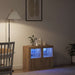 Bufet LED 2 pcs Stejar Artizanal 41 x 37 x 67 cm Lemn compozit - WALTI WALTI