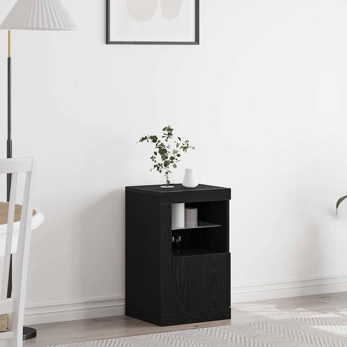 Bufet LED Stejar Negru 41 x 37 x 67 cm Lemn compozit - WALTI WALTI