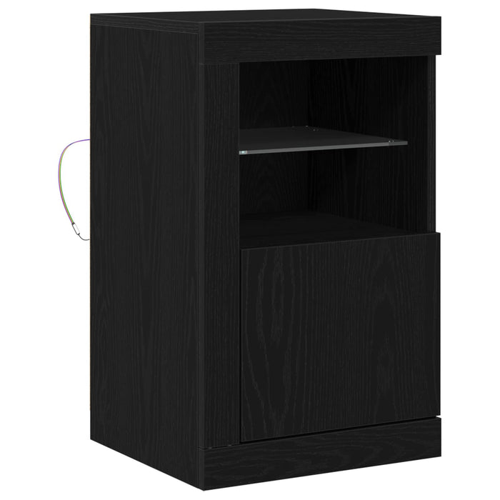 Bufet LED Stejar Negru 41 x 37 x 67 cm Lemn compozit - WALTI WALTI