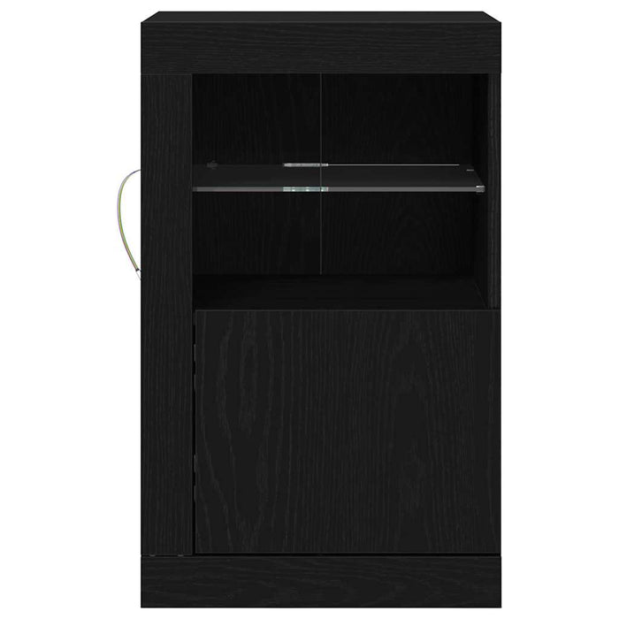 Bufet LED Stejar Negru 41 x 37 x 67 cm Lemn compozit - WALTI WALTI