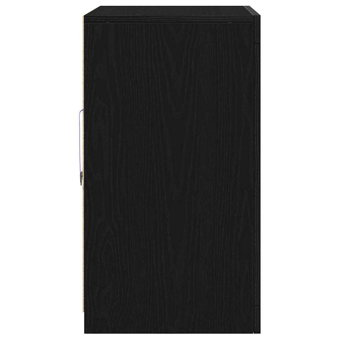 Bufet LED Stejar Negru 41 x 37 x 67 cm Lemn compozit - WALTI WALTI