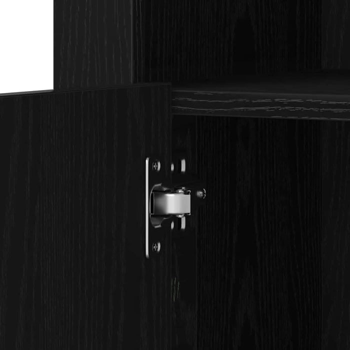 Bufet LED 2 pcs Stejar Negru 41 x 37 x 67 cm Lemn compozit - WALTI WALTI