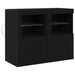 Bufet LED 2 pcs Stejar Negru 41 x 37 x 67 cm Lemn compozit - WALTI WALTI