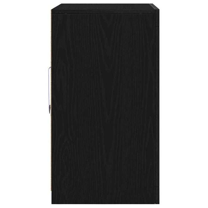 Bufet LED 2 pcs Stejar Negru 41 x 37 x 67 cm Lemn compozit - WALTI WALTI