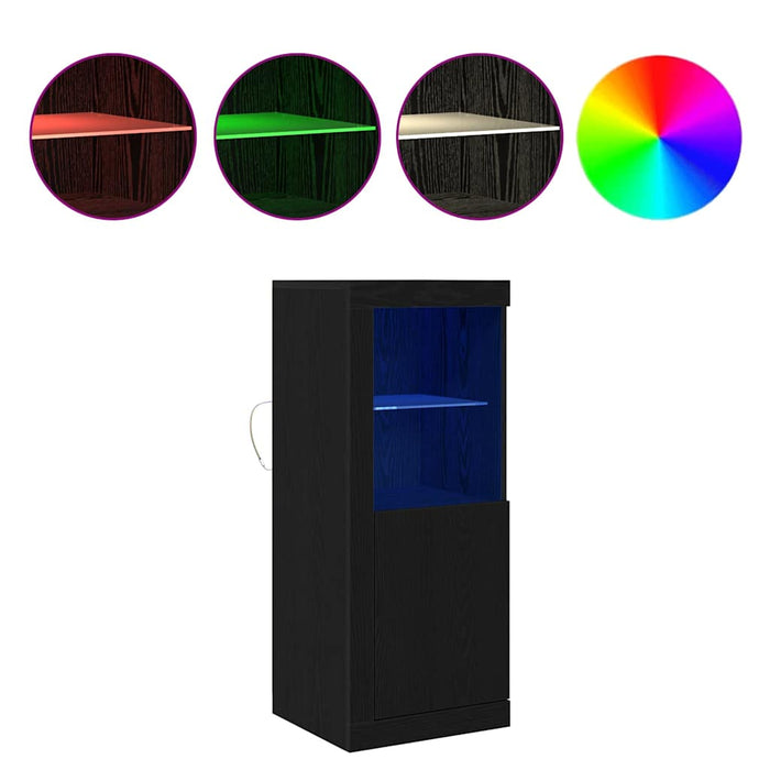 Bufet LED Negru 41 x 37 x 100 cm Lemn compozit - WALTI WALTI
