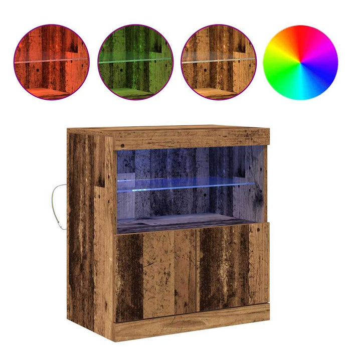 Bufet LED Maro 60,5 x 37 x 67 cm Lemn compozit - WALTI WALTI