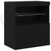 Bufet LED Negru 60,5 x 37 x 67 cm Lemn compozit - WALTI WALTI