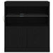 Bufet LED Negru 60,5 x 37 x 67 cm Lemn compozit - WALTI WALTI