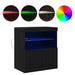 Bufet LED Negru 60,5 x 37 x 67 cm Lemn compozit - WALTI WALTI