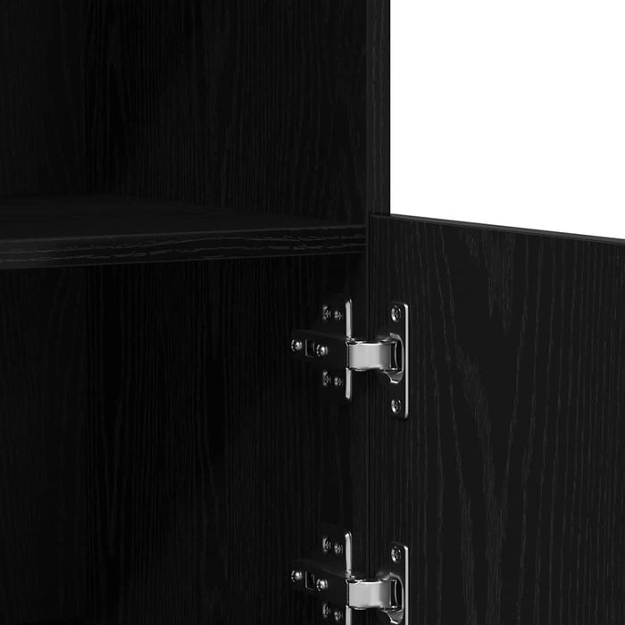 Bufet LED Negru 81 x 37 x 66,5 cm Lemn compozit - WALTI WALTI
