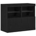 Bufet LED Negru 81 x 37 x 66,5 cm Lemn compozit - WALTI WALTI
