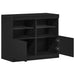 Bufet LED Negru 81 x 37 x 66,5 cm Lemn compozit - WALTI WALTI