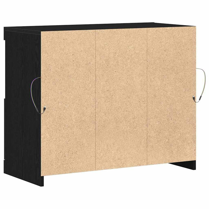 Bufet LED Negru 81 x 37 x 66,5 cm Lemn compozit - WALTI WALTI