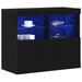 Bufet LED Negru 81 x 37 x 66,5 cm Lemn compozit - WALTI WALTI