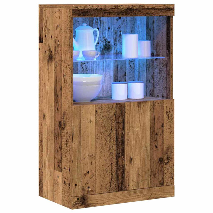Bufet LED Maro 60 x 37 x 100 cm Lemn compozit - WALTI WALTI