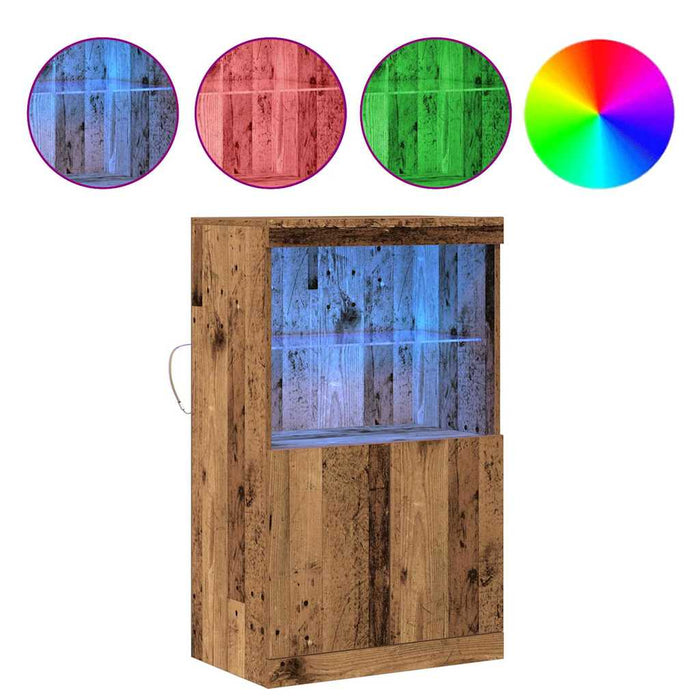 Bufet LED Maro 60 x 37 x 100 cm Lemn compozit - WALTI WALTI