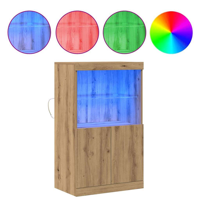 Bufet LED Maro 60 x 37 x 100 cm Lemn compozit - WALTI WALTI