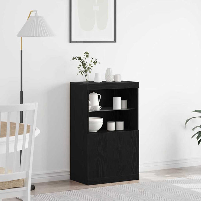Bufet LED Negru 60 x 37 x 100 cm Lemn compozit - WALTI WALTI