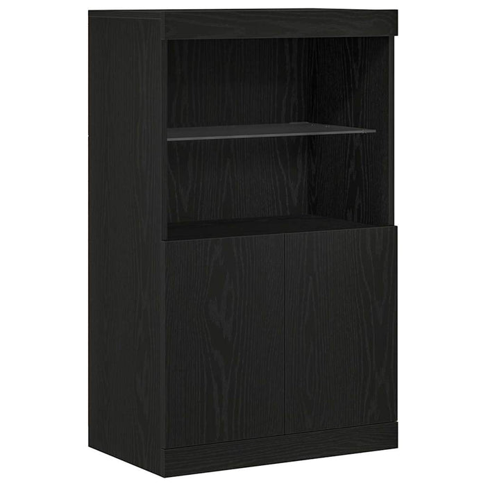 Bufet LED Negru 60 x 37 x 100 cm Lemn compozit - WALTI WALTI