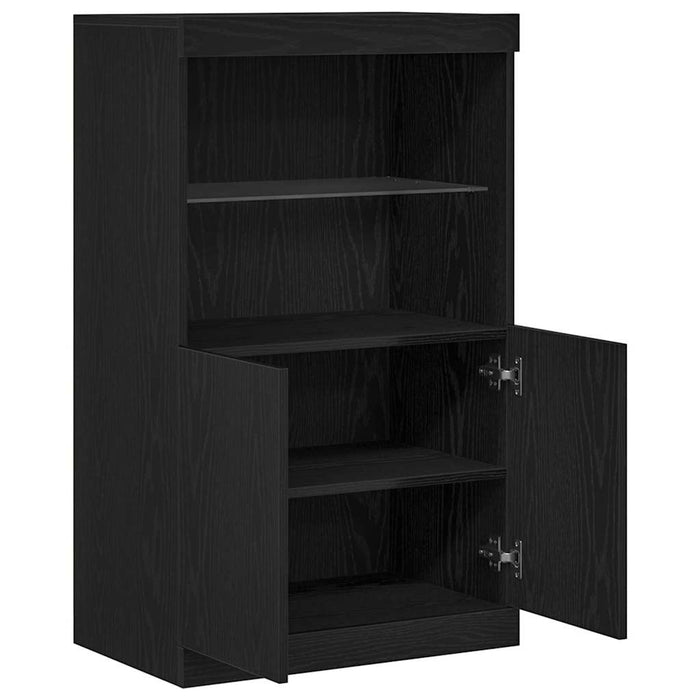 Bufet LED Negru 60 x 37 x 100 cm Lemn compozit - WALTI WALTI