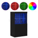 Bufet LED Negru 60 x 37 x 100 cm Lemn compozit - WALTI WALTI