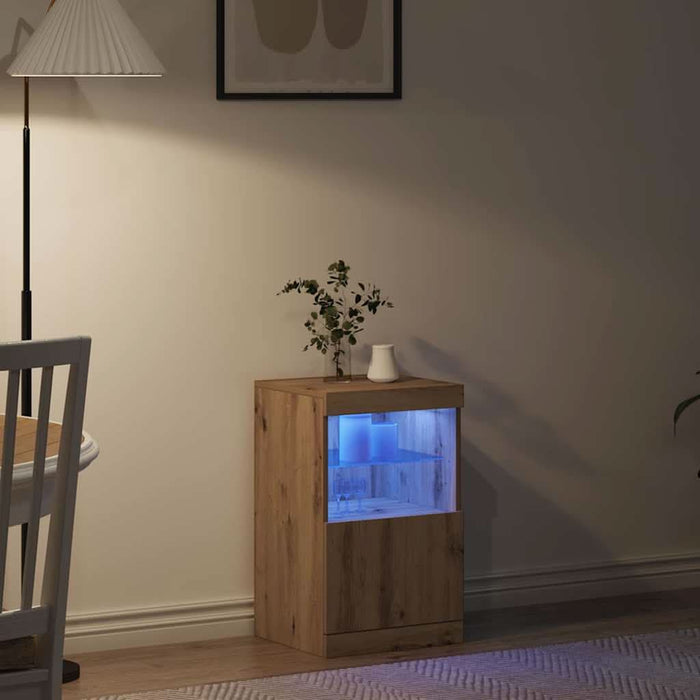 Bufet LED Stejar Artizanal 41 x 37 x 67 cm Lemn compozit - WALTI WALTI