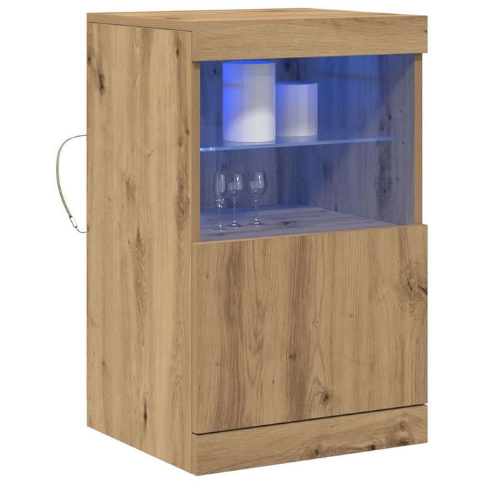 Bufet LED Stejar Artizanal 41 x 37 x 67 cm Lemn compozit - WALTI WALTI
