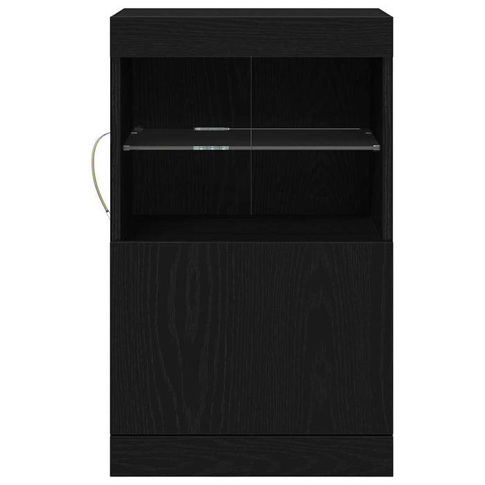 Bufet LED Stejar Negru 41 x 37 x 67 cm Lemn compozit - WALTI WALTI