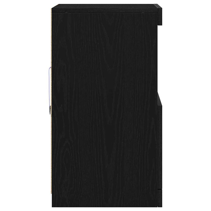 Bufet LED Stejar Negru 41 x 37 x 67 cm Lemn compozit - WALTI WALTI