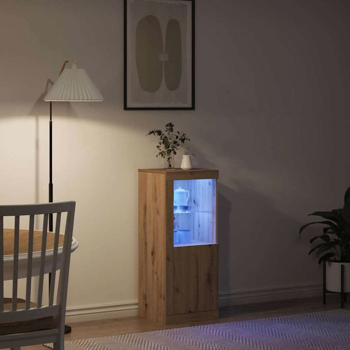 Bufet LED Stejar Artizanal 41 x 37 x 100 cm Lemn compozit - WALTI WALTI