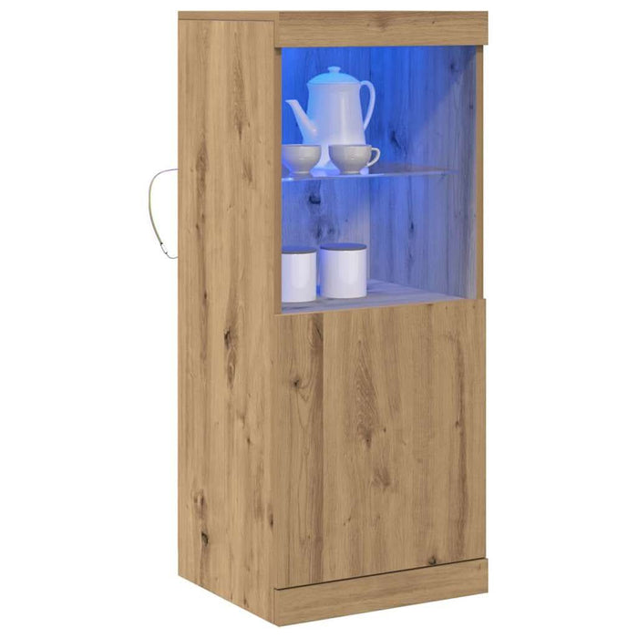 Bufet LED Stejar Artizanal 41 x 37 x 100 cm Lemn compozit - WALTI WALTI