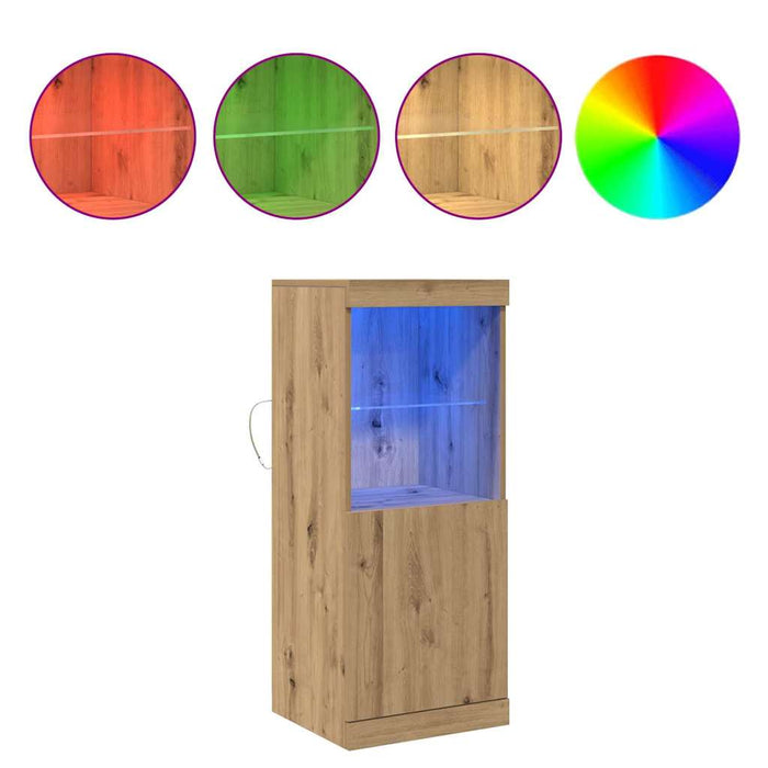 Bufet LED Stejar Artizanal 41 x 37 x 100 cm Lemn compozit - WALTI WALTI