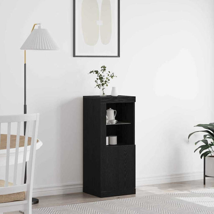 Bufet LED Stejar Negru 41 x 37 x 100 cm Lemn compozit - WALTI WALTI