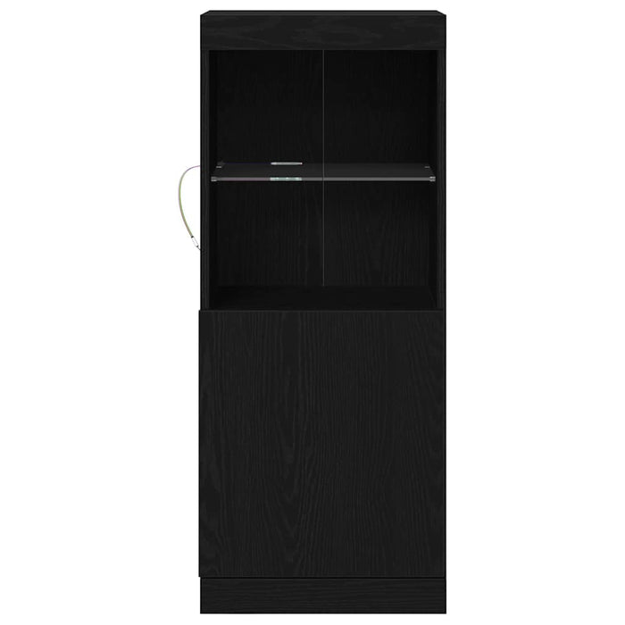 Bufet LED Stejar Negru 41 x 37 x 100 cm Lemn compozit - WALTI WALTI