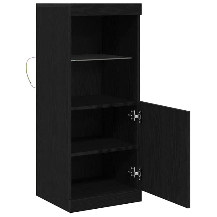 Bufet LED Stejar Negru 41 x 37 x 100 cm Lemn compozit - WALTI WALTI