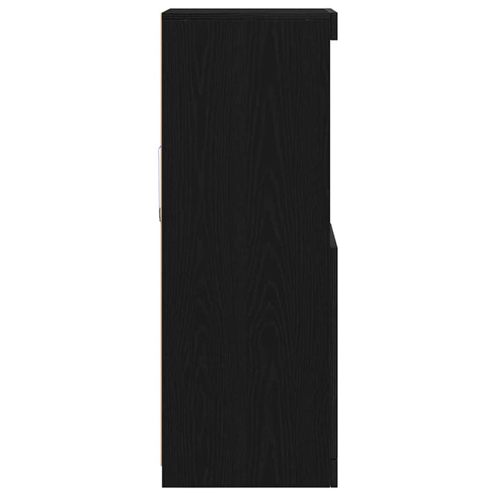 Bufet LED Stejar Negru 41 x 37 x 100 cm Lemn compozit - WALTI WALTI