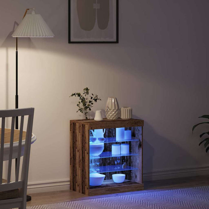 Bufet LED Lemn vechi 60,5 x 37 x 67 cm Lemn compozit - WALTI WALTI