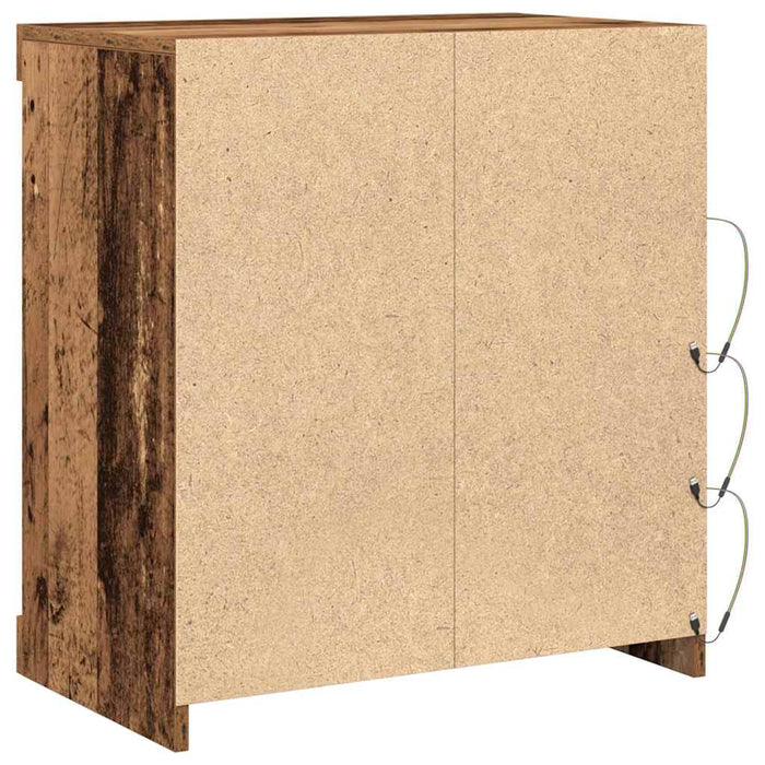 Bufet LED Lemn vechi 60,5 x 37 x 67 cm Lemn compozit - WALTI WALTI