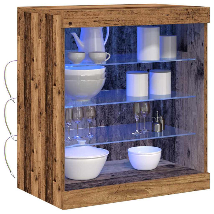 Bufet LED Lemn vechi 60,5 x 37 x 67 cm Lemn compozit - WALTI WALTI