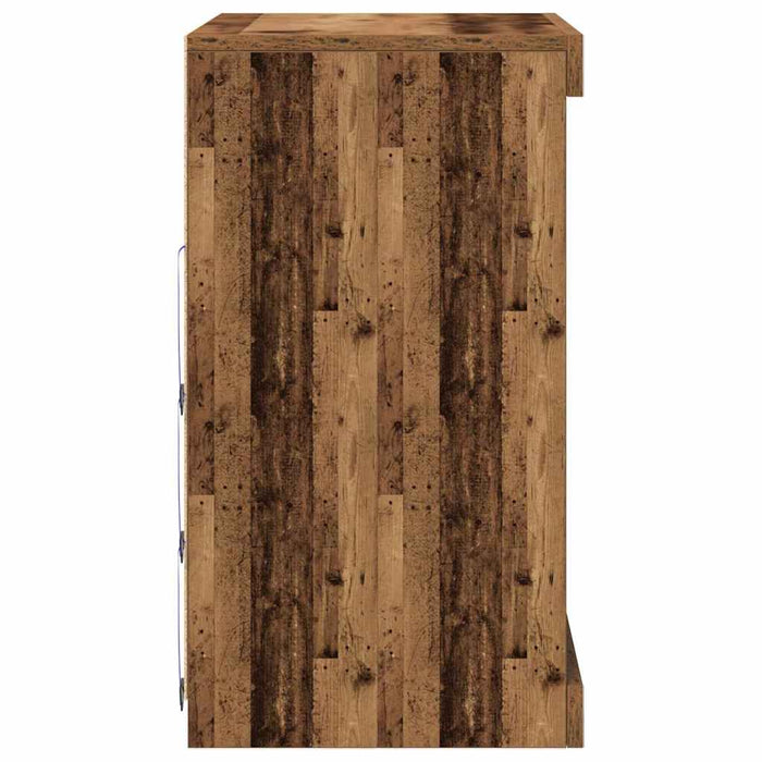 Bufet LED Lemn vechi 60,5 x 37 x 67 cm Lemn compozit - WALTI WALTI