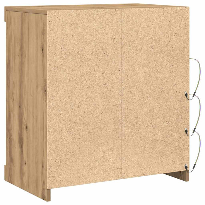 Bufet LED Stejar Artizanal 60,5 x 37 x 67 cm Lemn compozit - WALTI WALTI